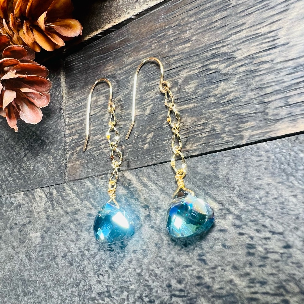 Gold filled Swarovski Earrings